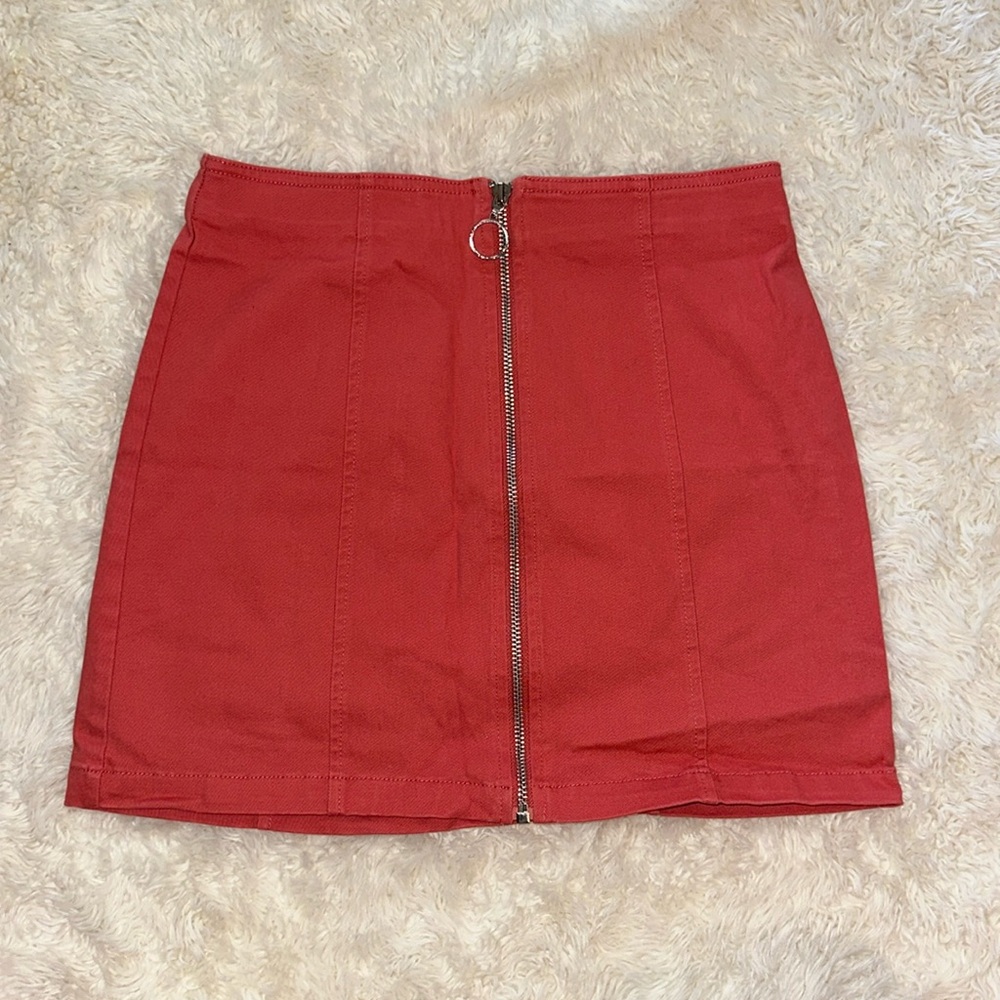Orange mini skirt